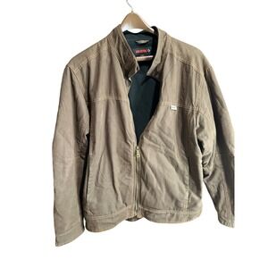 Wolverine Men's Brown Canvas Lined Work Jacket Carhartt Style Size L *FLAWS*